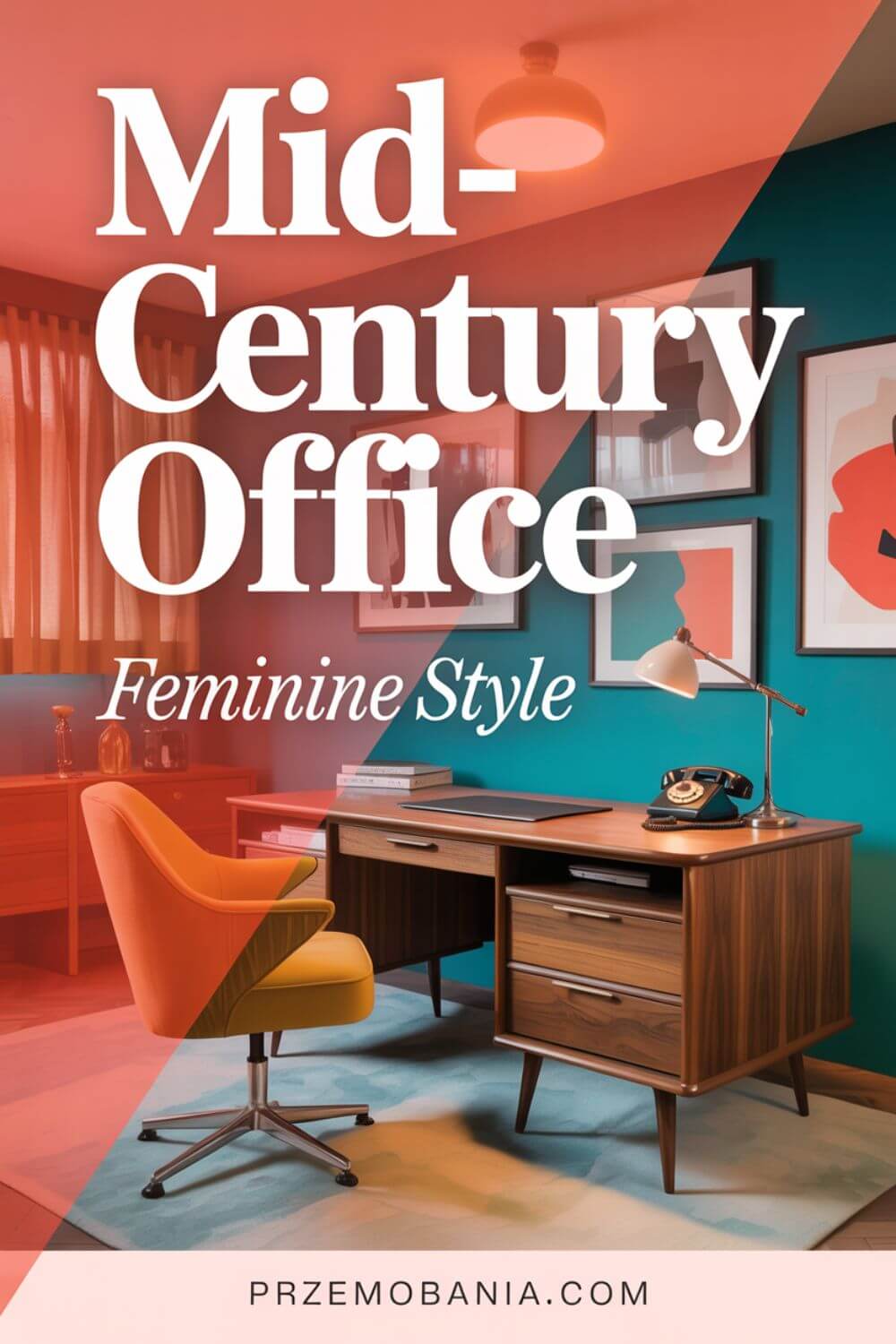 Feminine Mid-Century Office 10