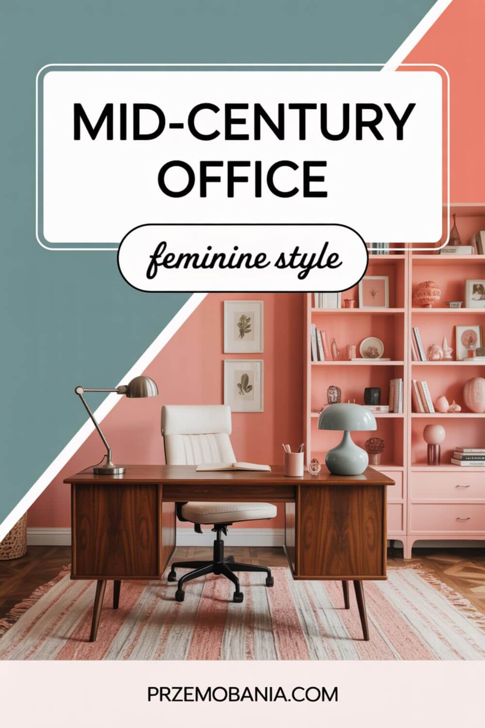 Feminine Mid-Century Office 11