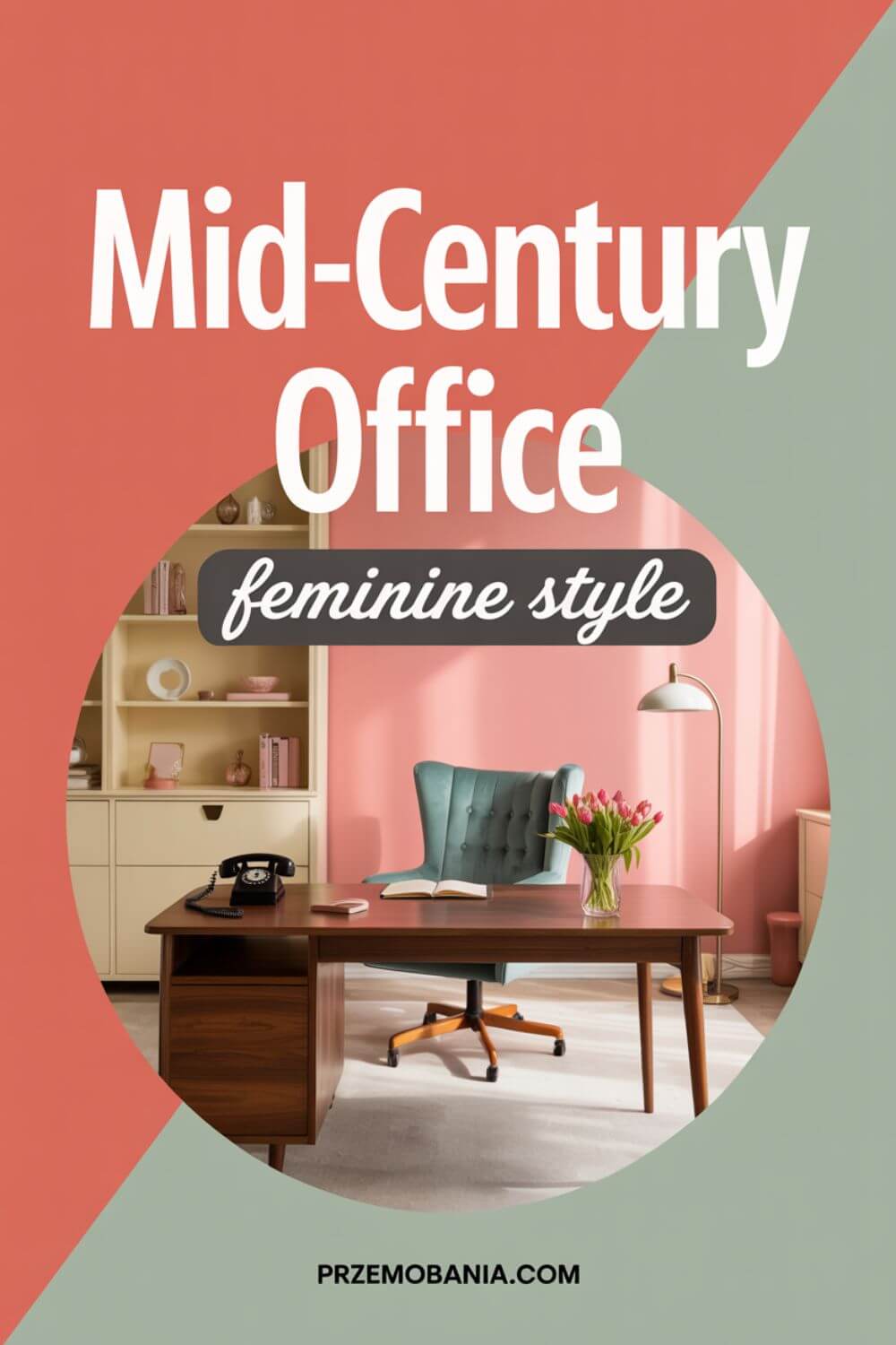 Feminine Mid-Century Office 4