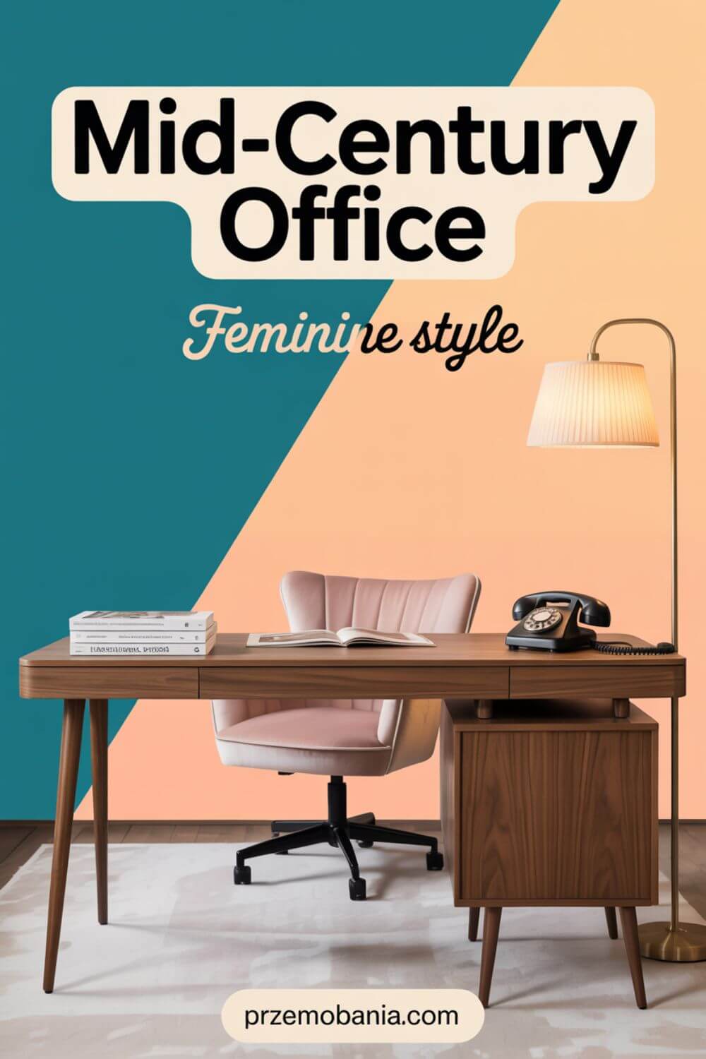 Feminine Mid-Century Office 6