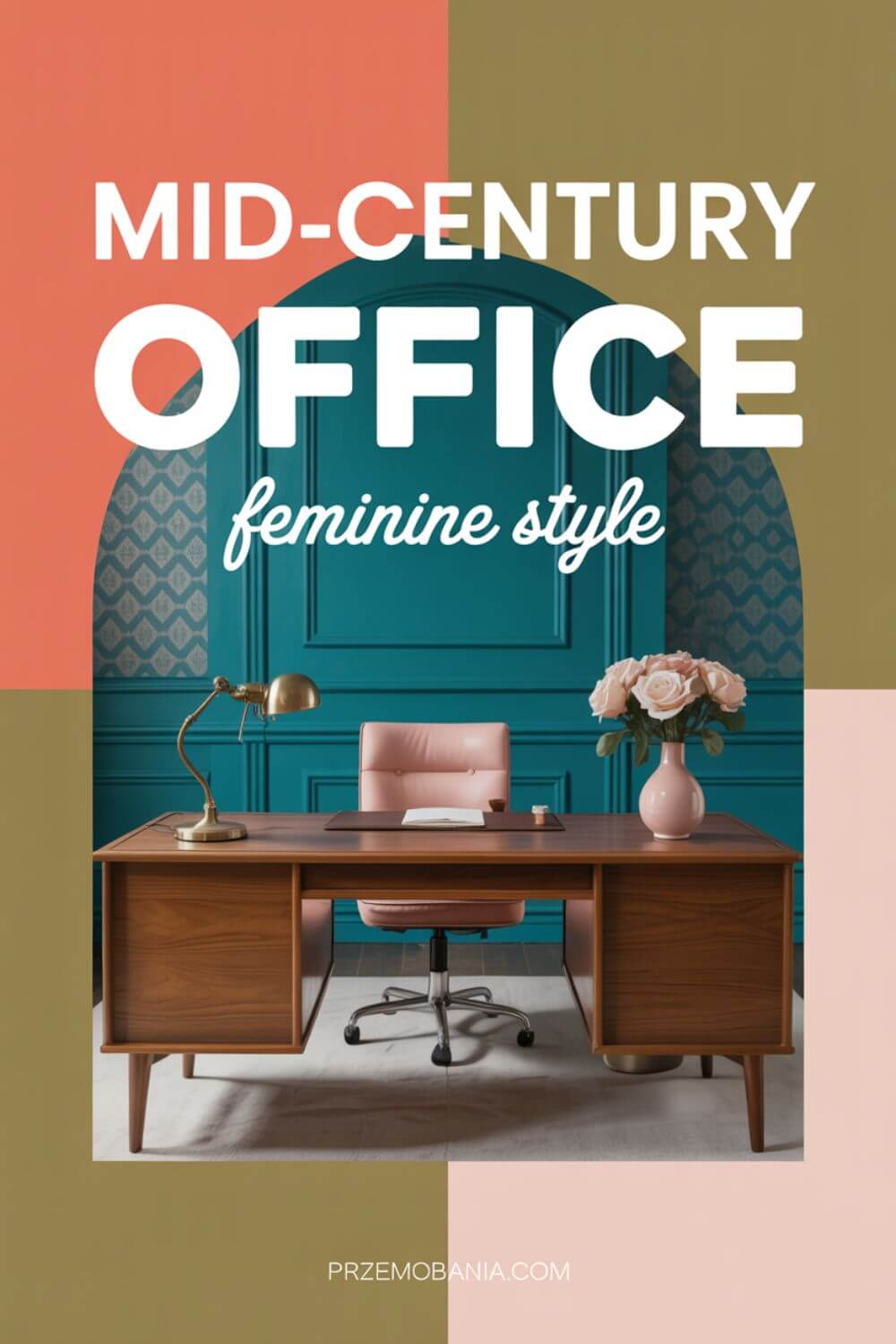 Feminine Mid-Century Office 7