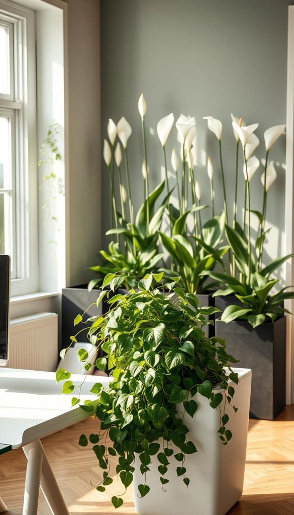 Feminine Scandinavian Office Plants Feminine Scandinavian Office Plants
