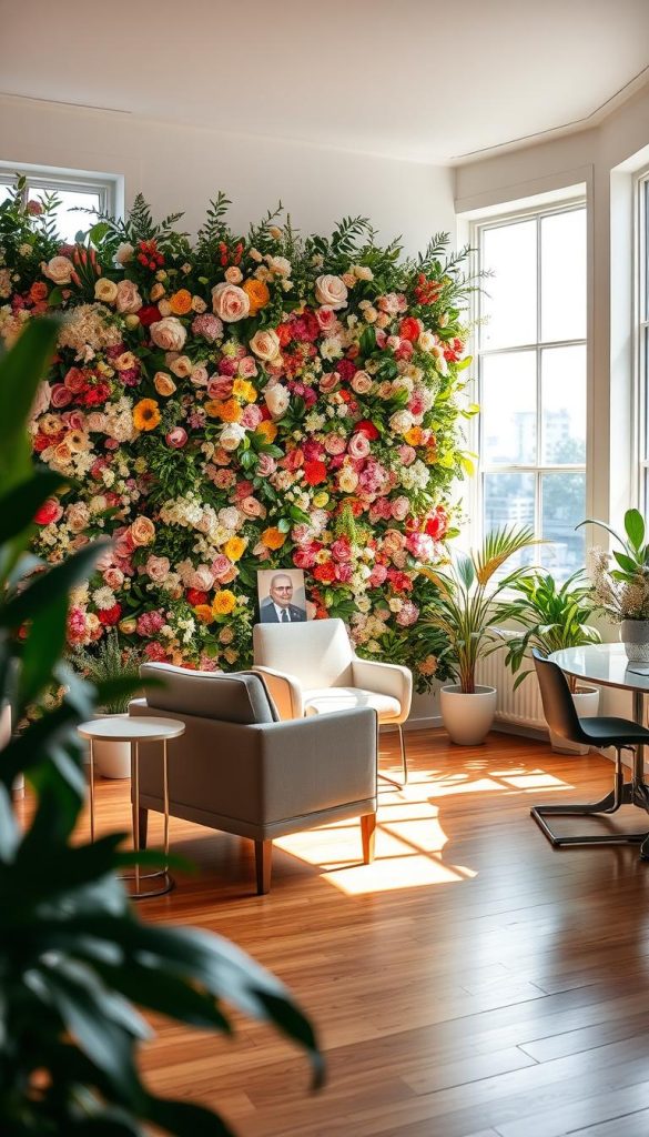 Floral Gallery Wall Office Floral Gallery Wall Office