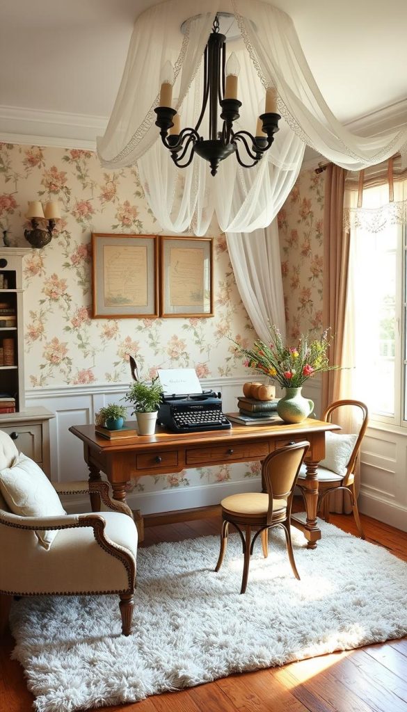 French country chic office