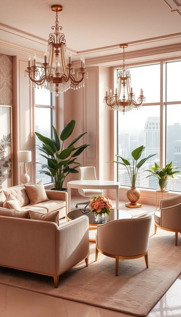 Glam Gold & Blush Office Design Glam Gold & Blush Office Design