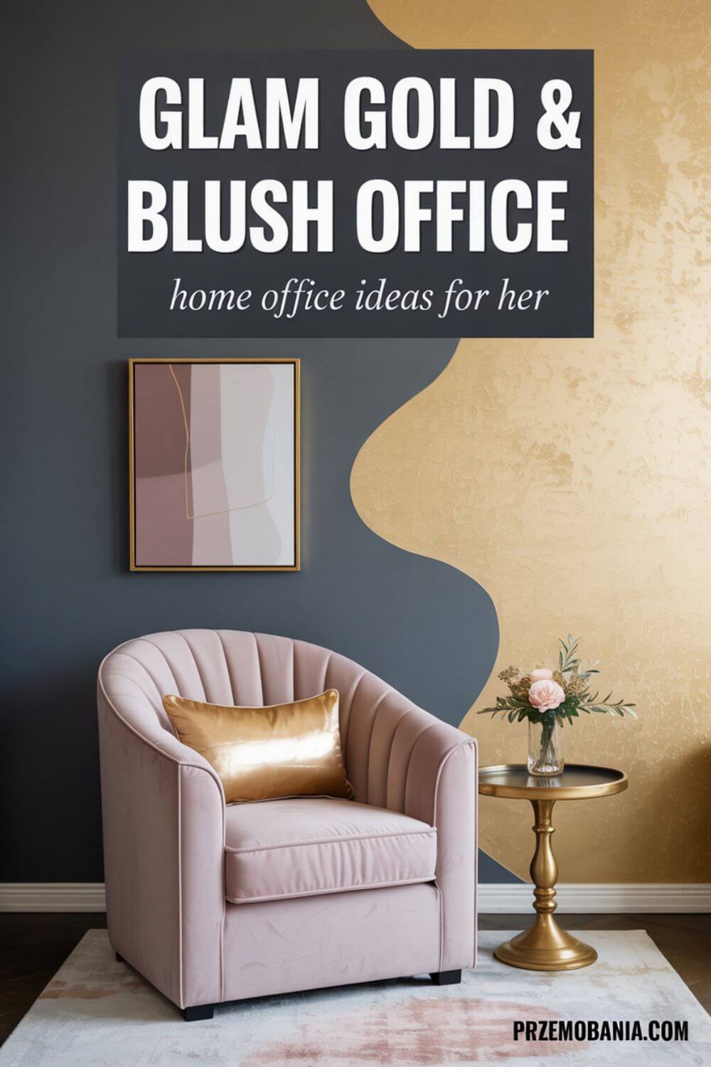 Glam Gold & Blush Office
