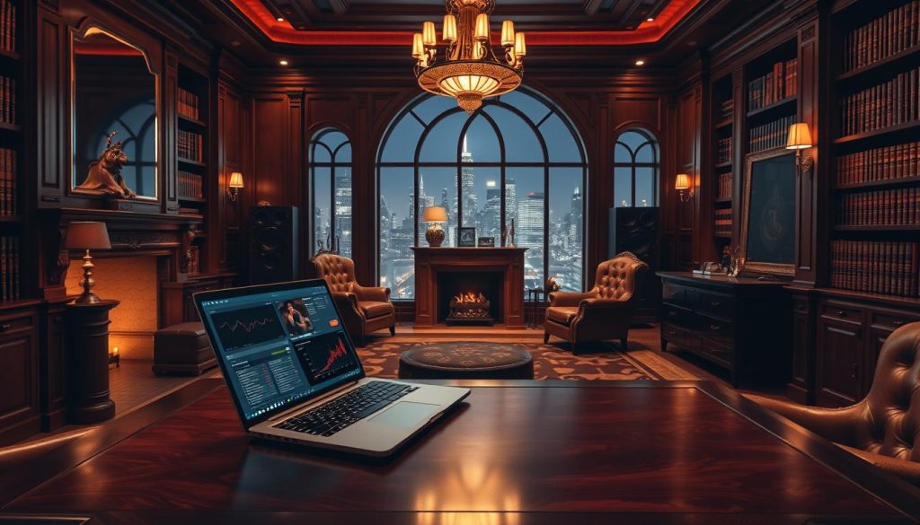 Luxury Cigar Lounge Office Technology