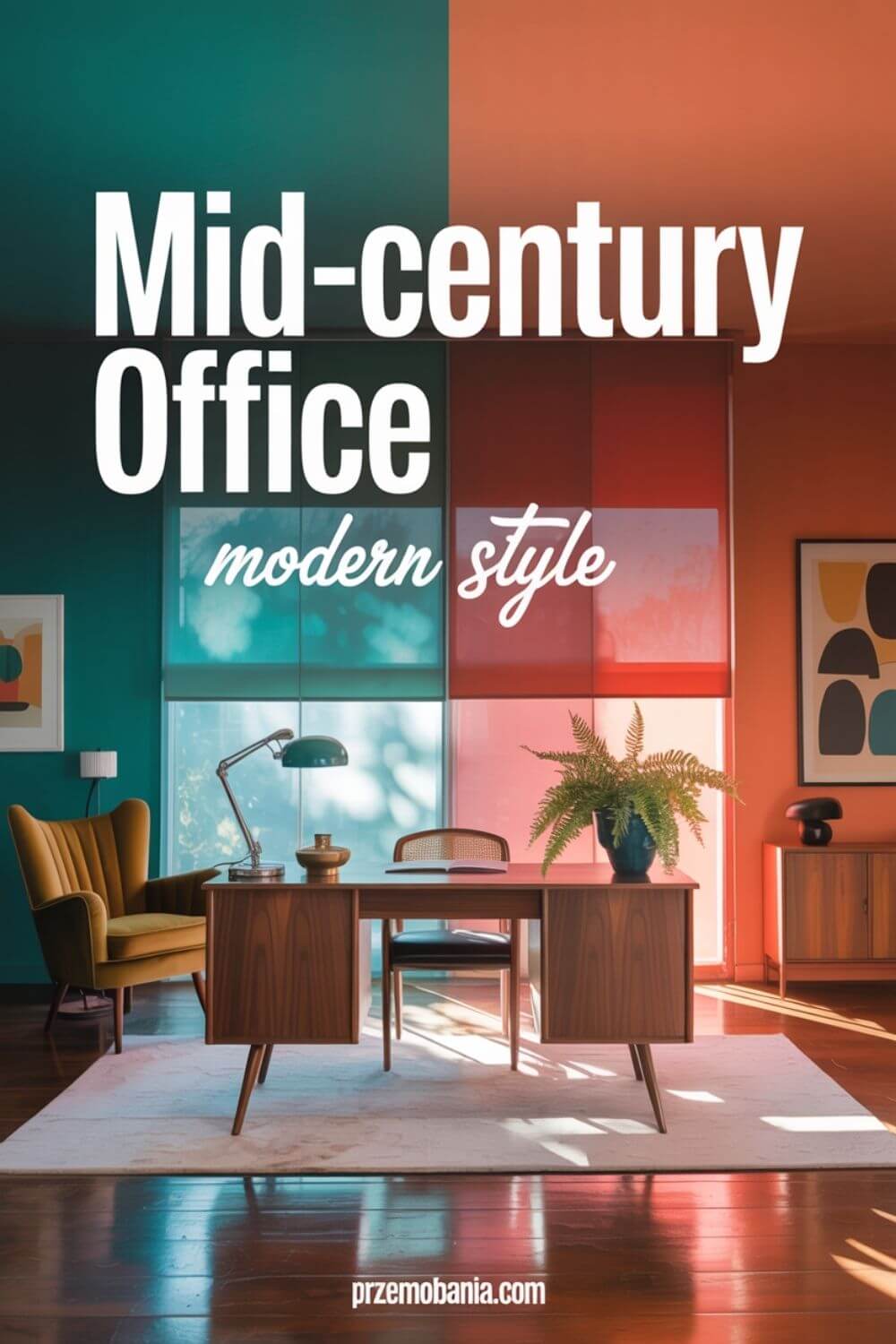 Mid-Century Modern Office 11