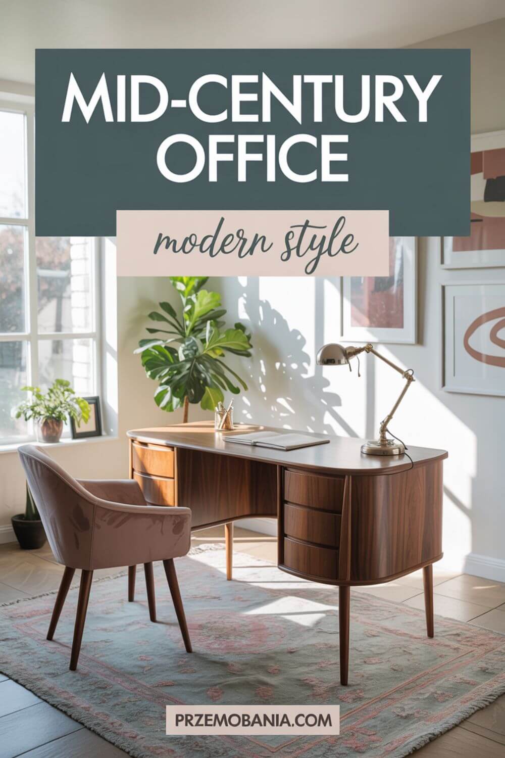Mid-Century Modern Office 13