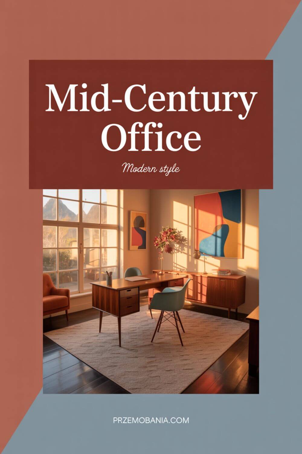 Mid-Century Modern Office 7