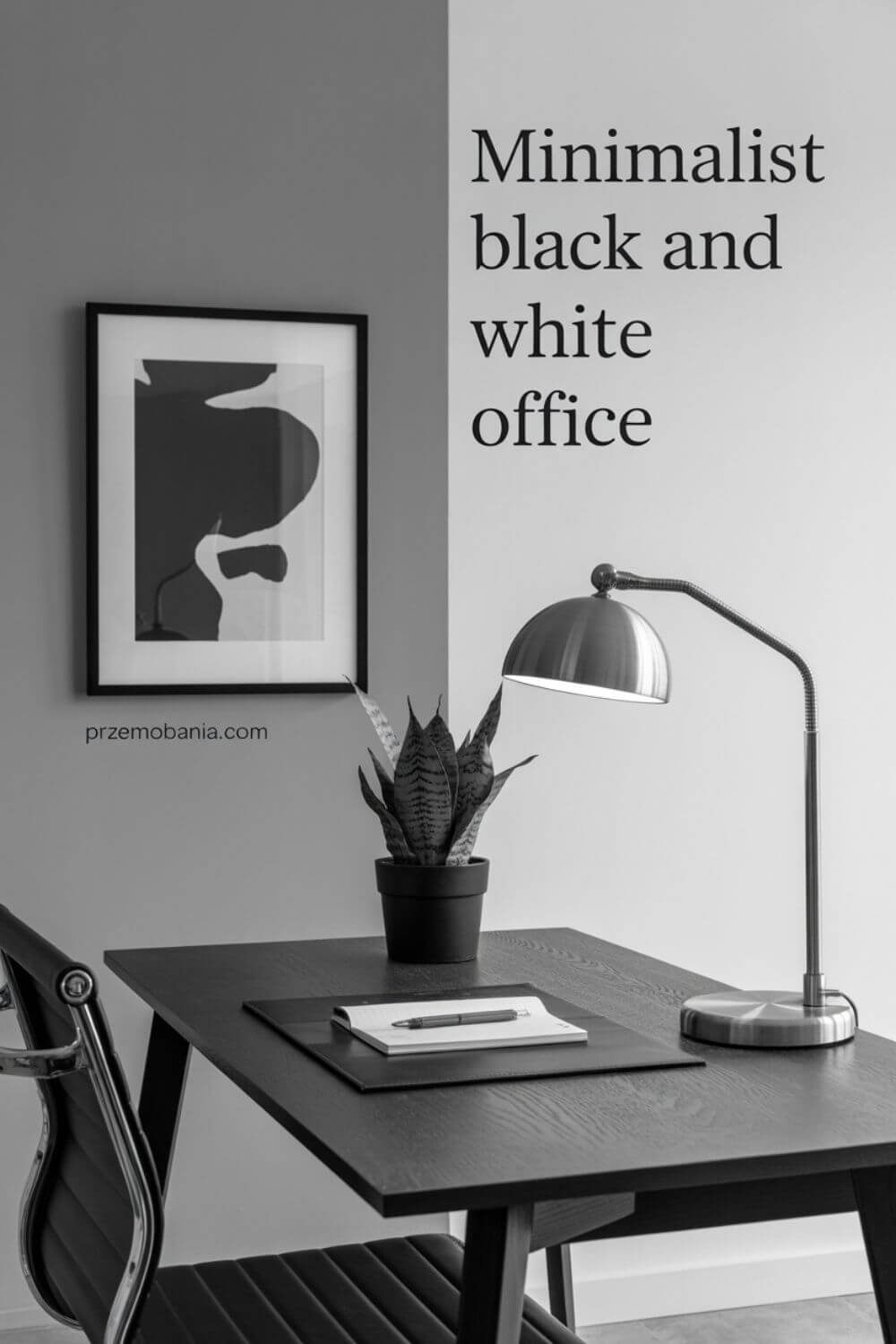 Minimalist Black and White Office pin