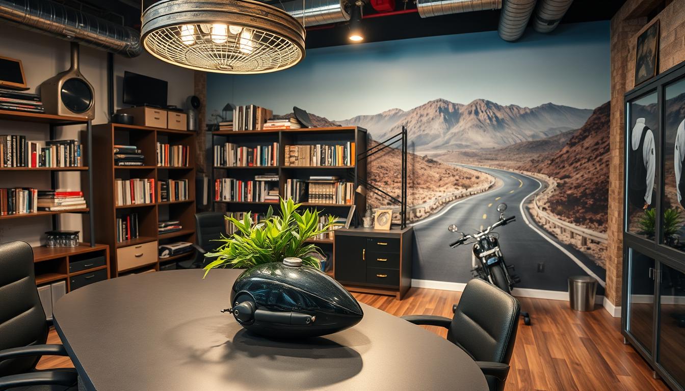 Motorcycle or Car Inspired Office
