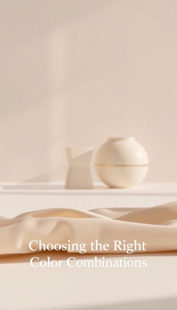 Neutral color palette with gold accents