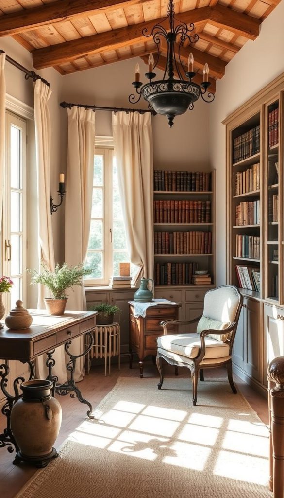 Provencal home office design