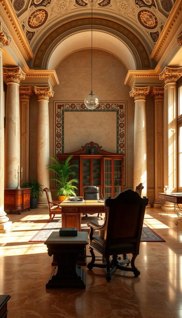 Roman-inspired home office design