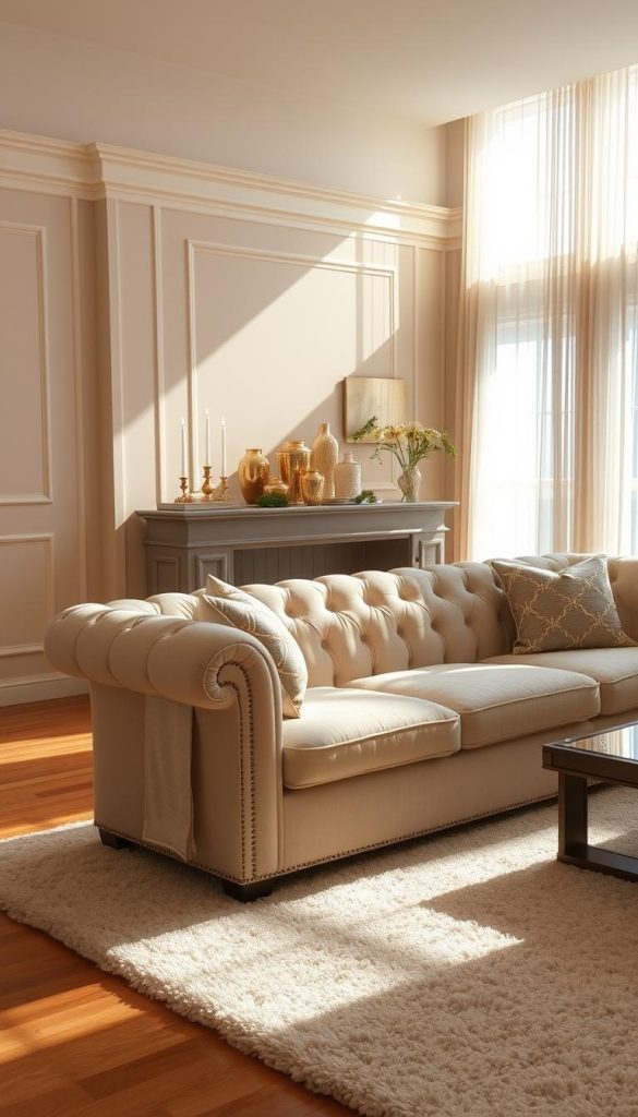 Soft Neutrals with Gold Accents