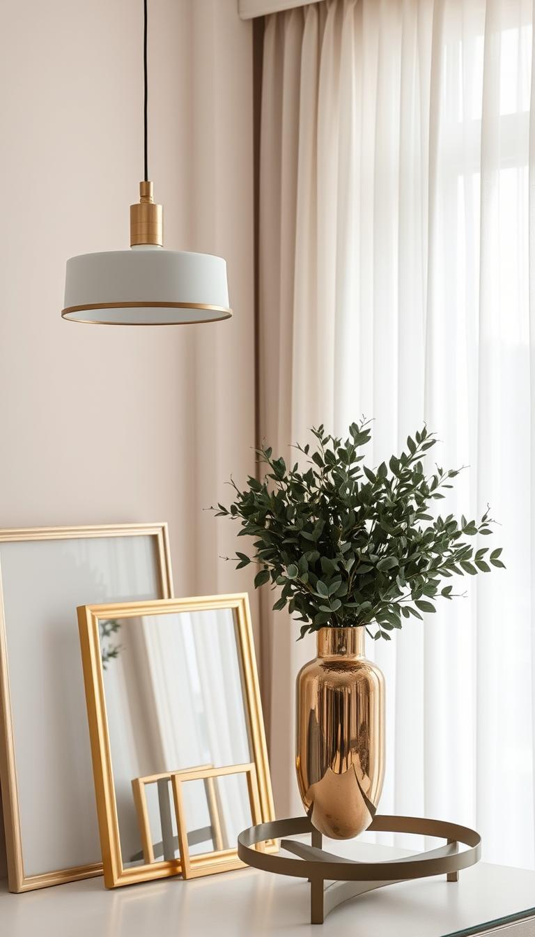 Soft Neutrals with Gold Accents