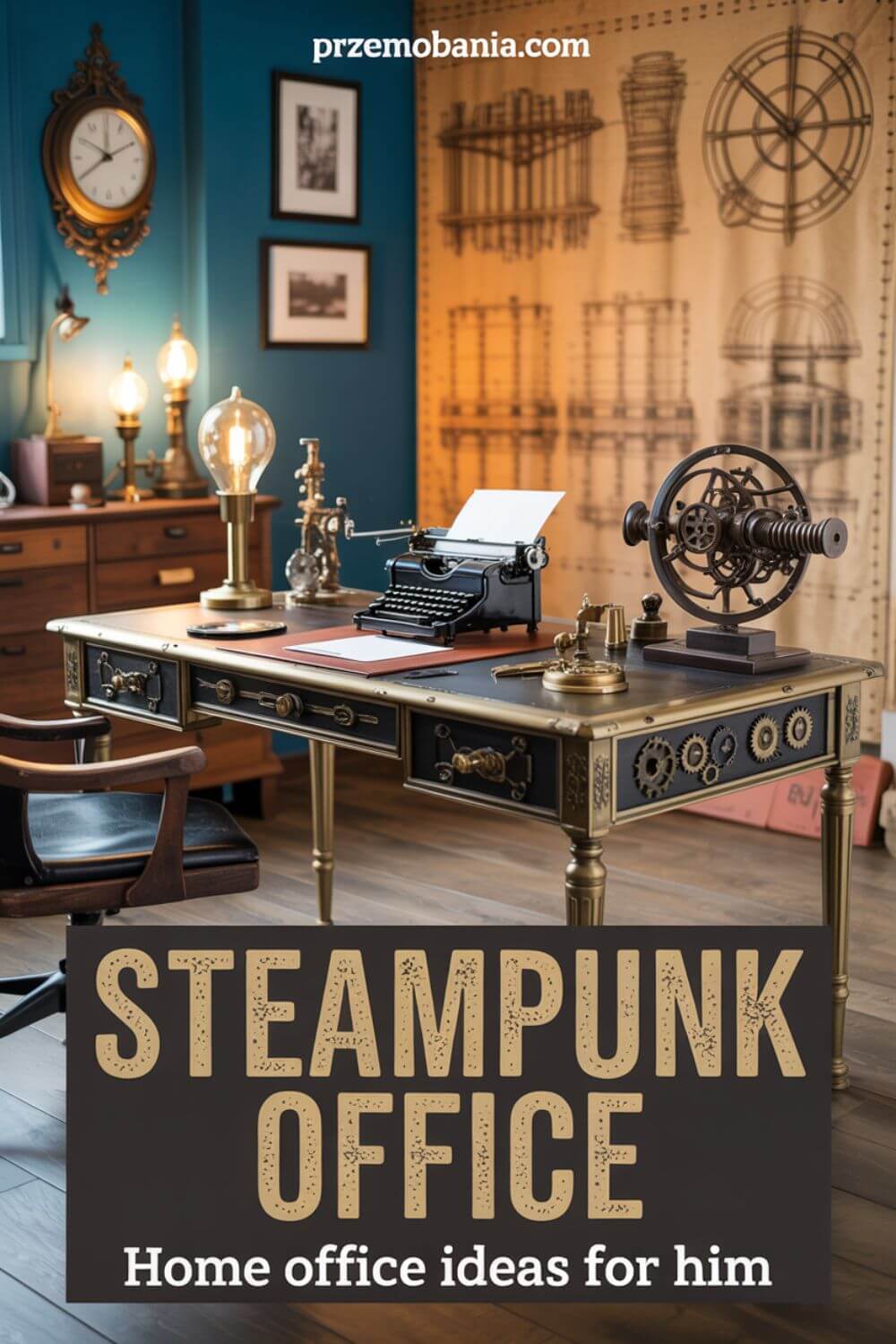 Steampunk Office - Home Office Ideas for Him 2