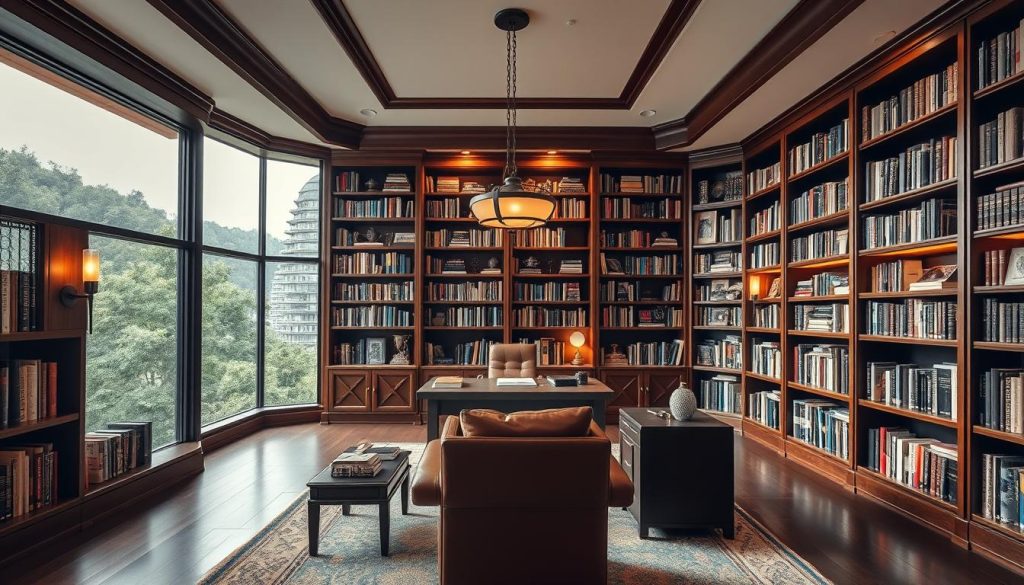 bookshelves in office design