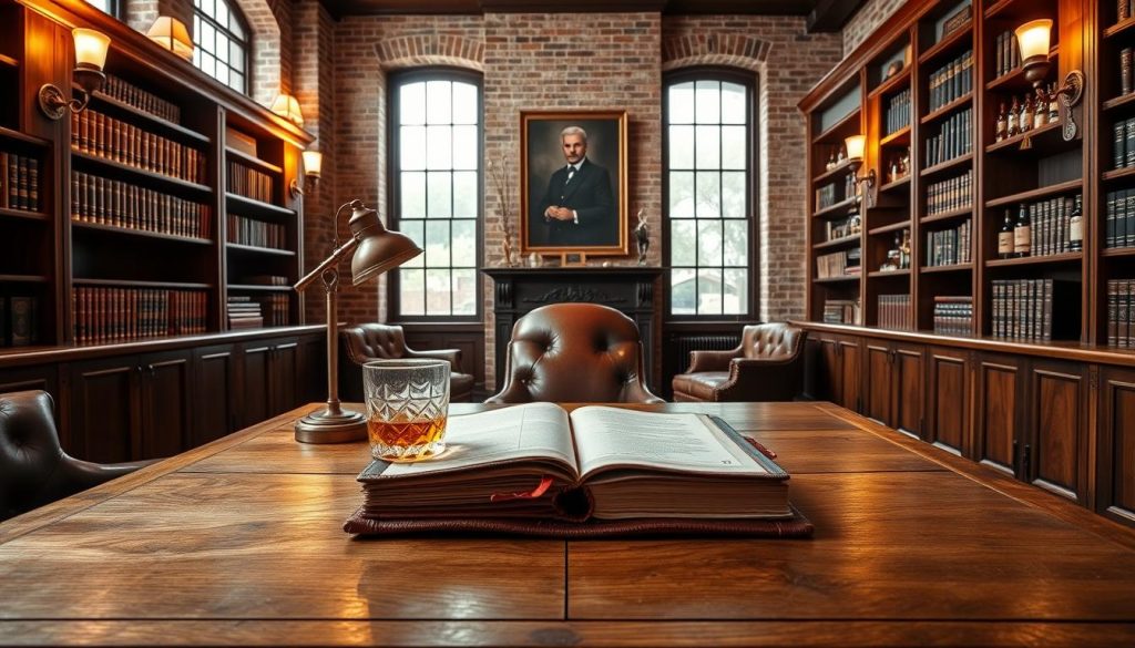 bourbon-inspired office décor