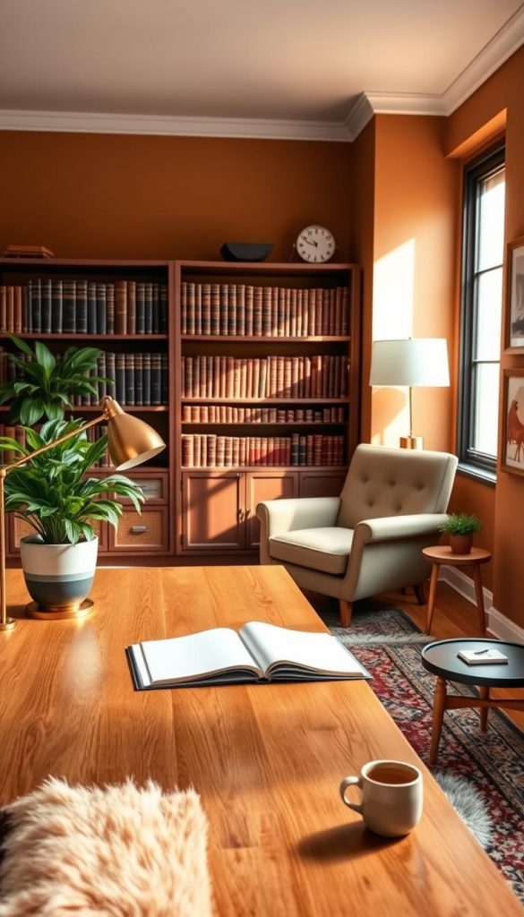 cozy office setup