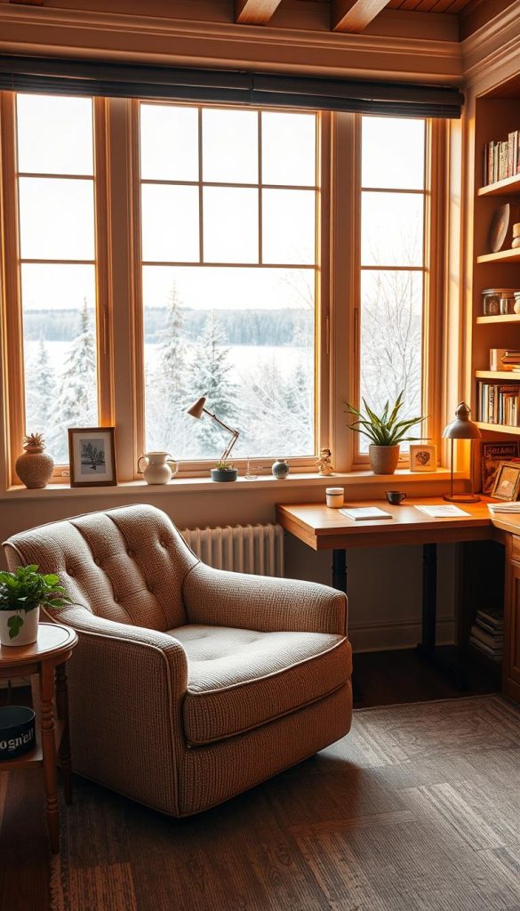 cozy workspace
