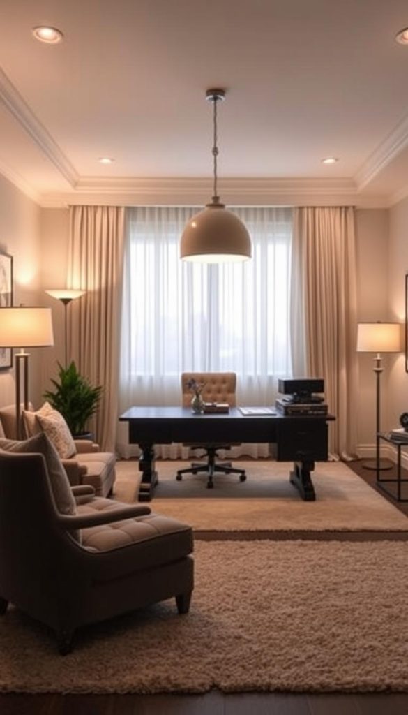 custom office lighting