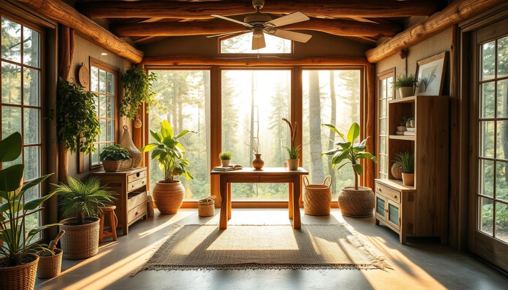 eco-friendly rustic office