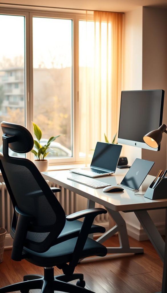 ergonomic office setup