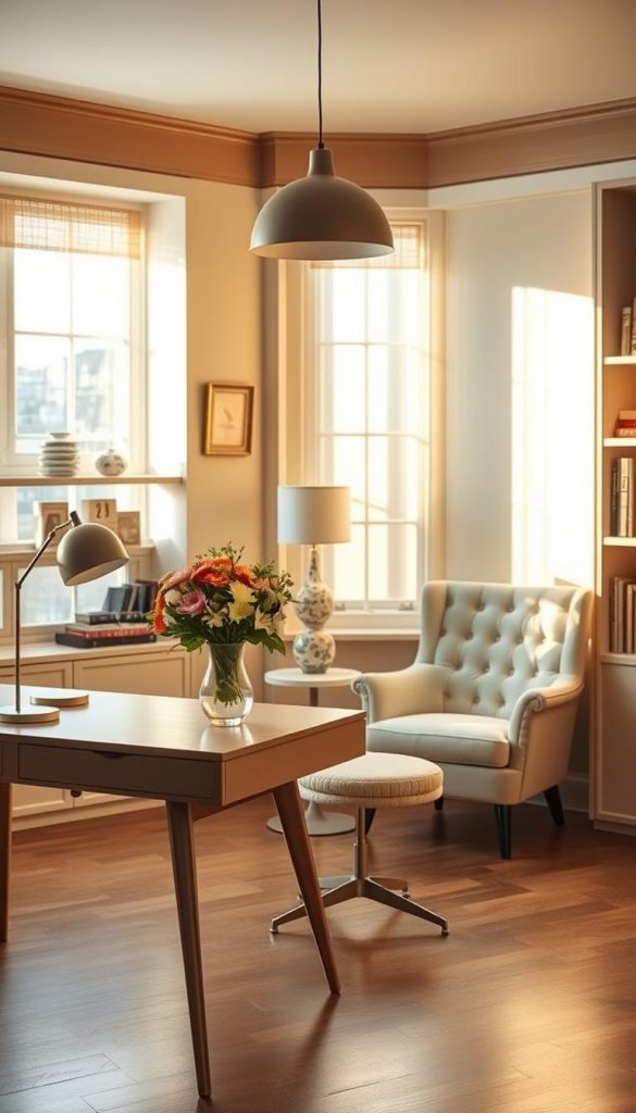feminine mid-century office furniture