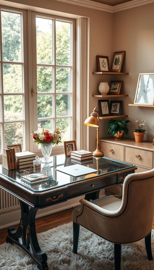 feminine office organization