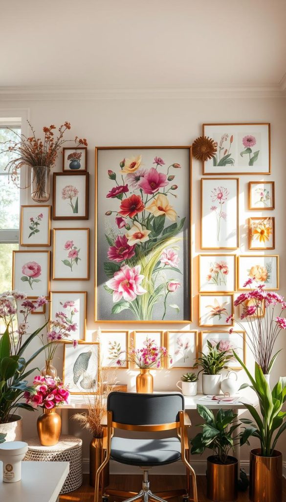 floral gallery wall ideas floral gallery wall ideas