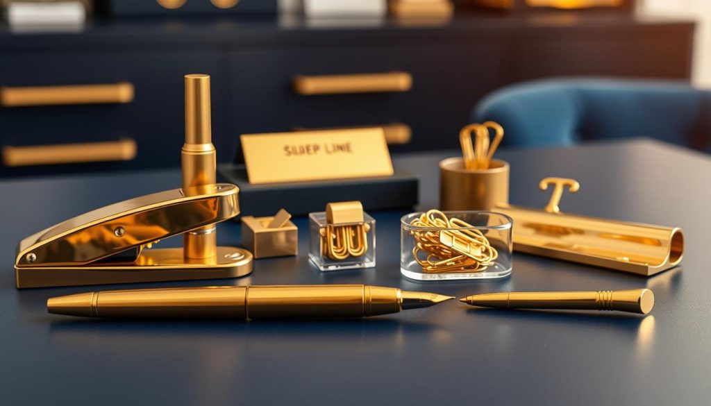 gold office accessories