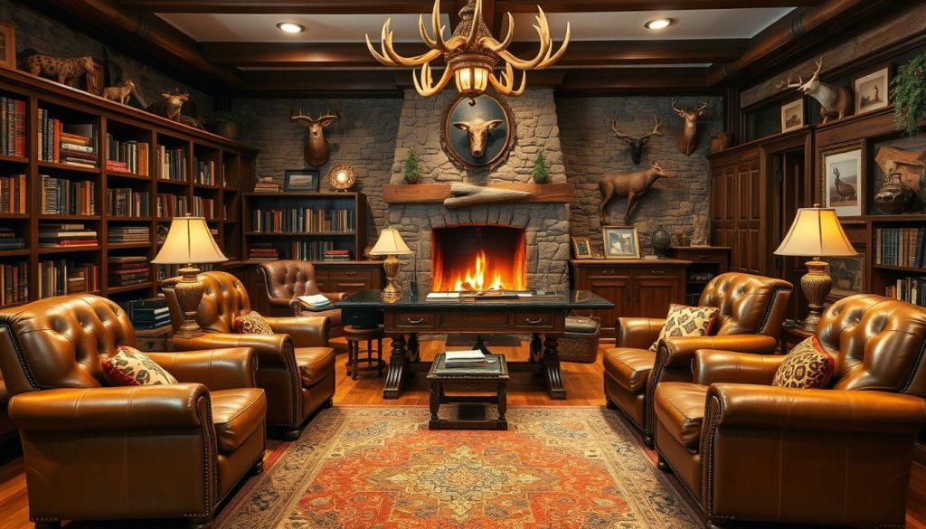 hunting lodge office comfort