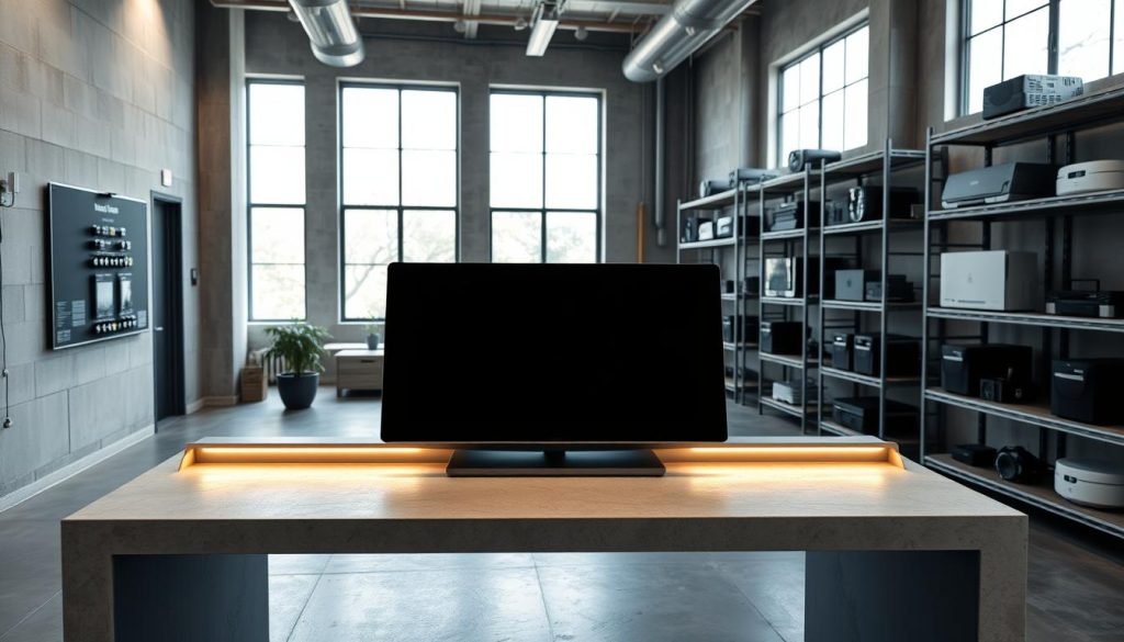 industrial office space with smart features