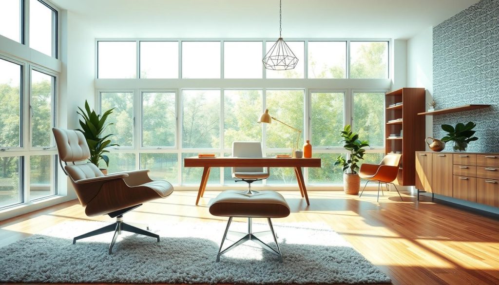 mid-century modern office design