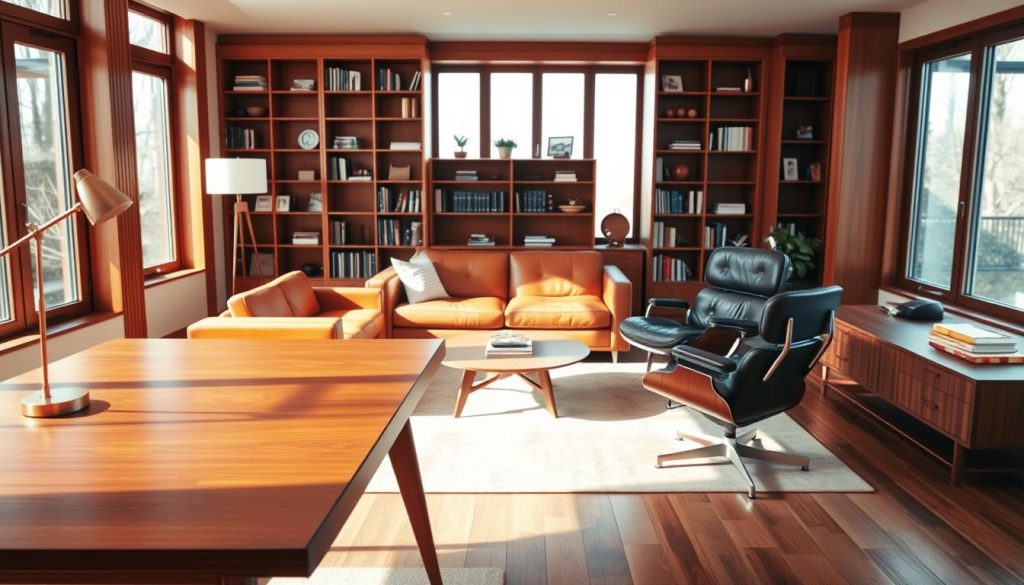 mid-century modern office furniture