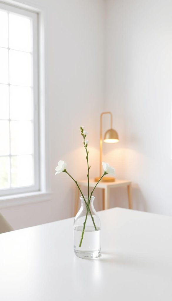 minimalist feminine office desk