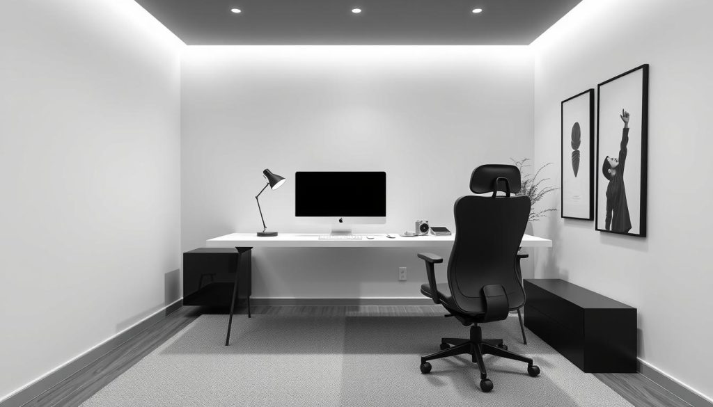 minimalist home office setup