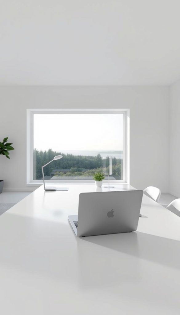 modern minimalist workspace