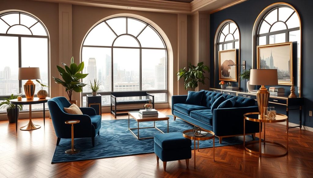 navy and gold office inspiration