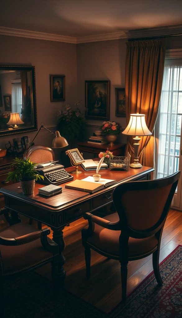 romantic vintage office decor