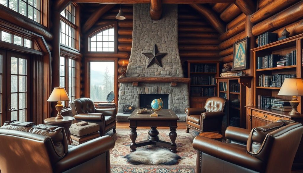 rustic cabin office decor