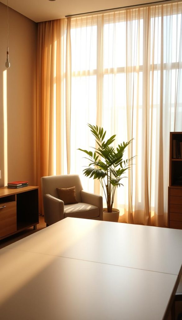 soft light office decor