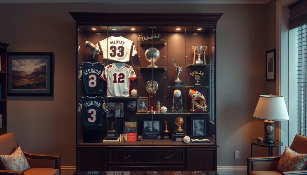 sports memorabilia display case