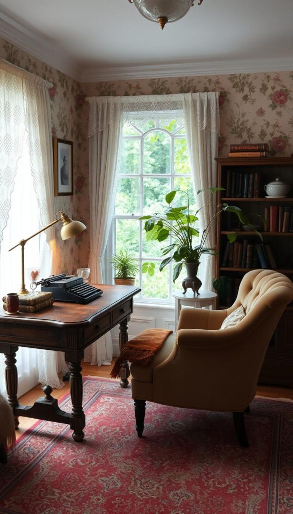 vintage home office decor