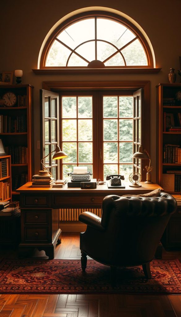 vintage home office decor
