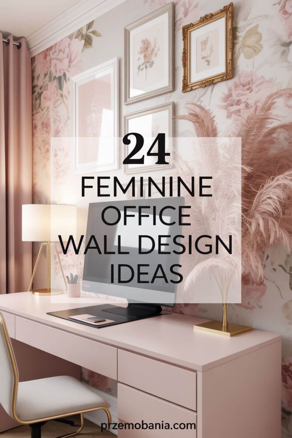 24 Feminine Office Wall Design Ideas pin