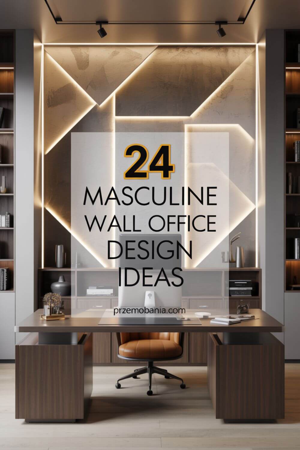 24 Masculine Wall Office Design Ideas pin