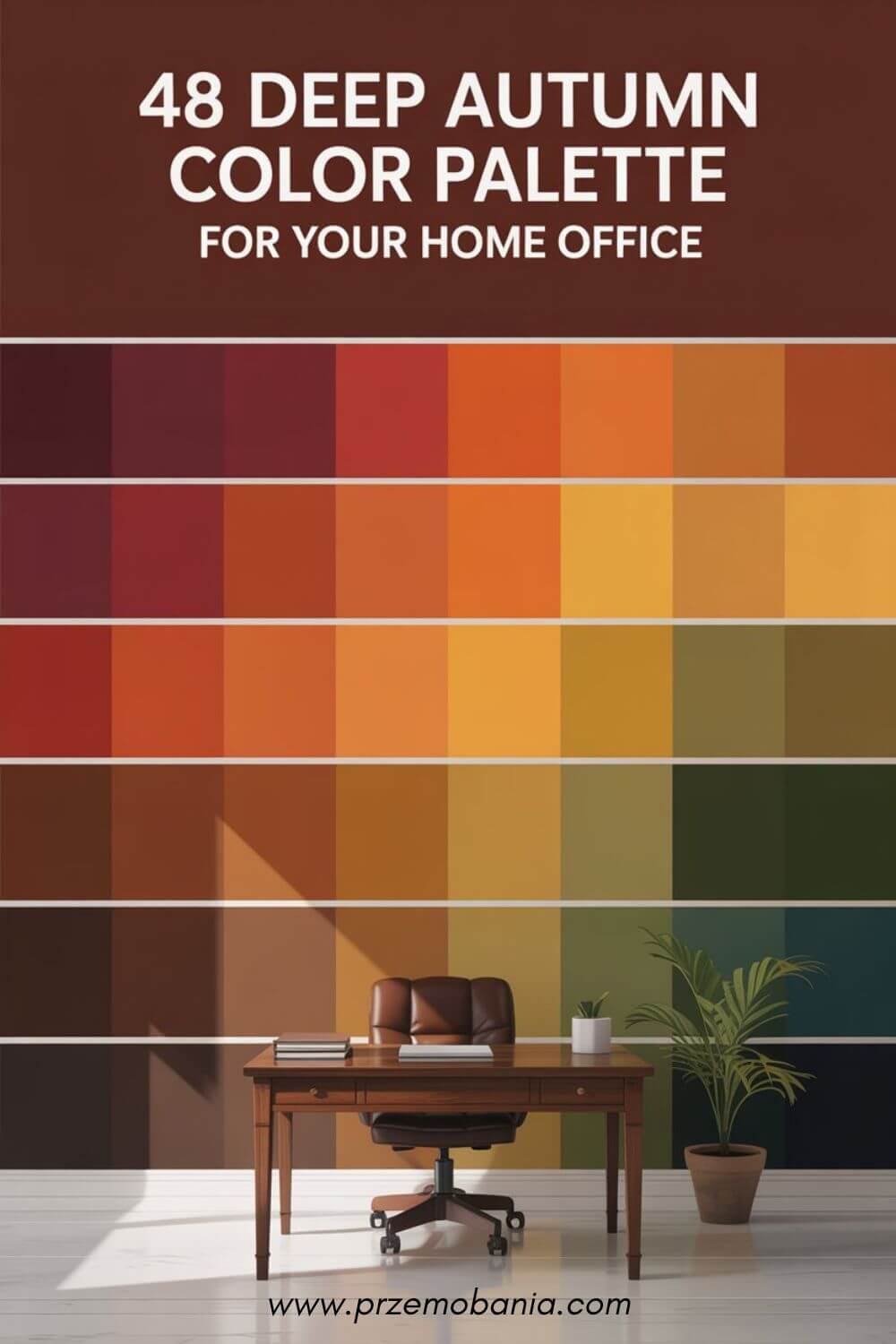 48 Deep Autumn Color Palette Tones for Your Home Office pin